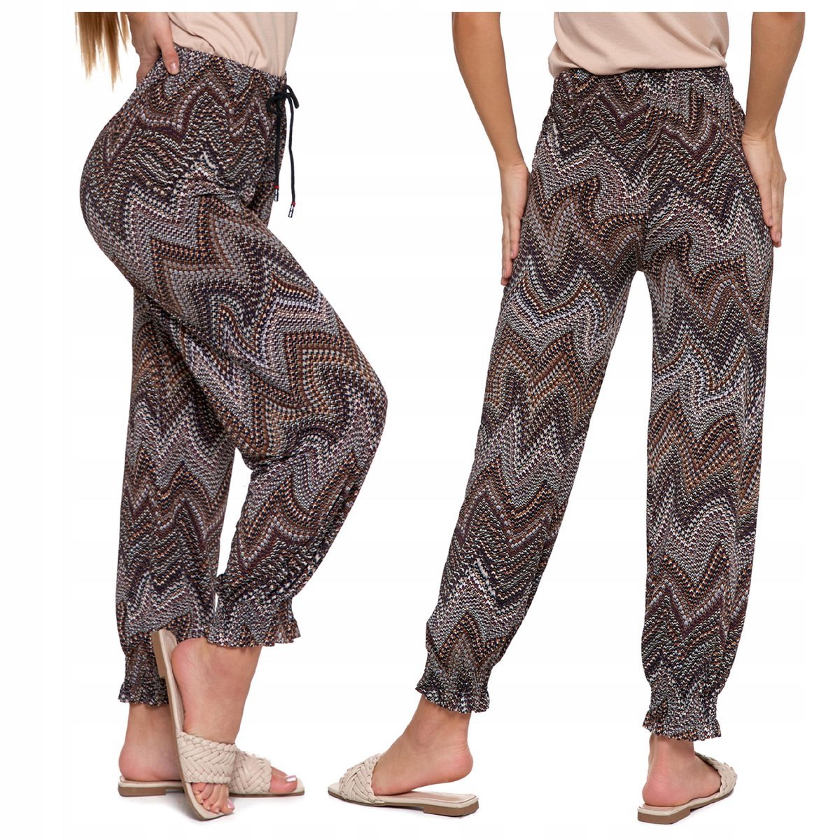 Spodnie Damskie Alladynki Haremki Pumpy Luźne Spodnie MORAJ r. XXL