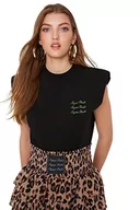 Koszule damskie - Trendyol Damska koszula z dzianiny, Czarny, 38 - miniaturka - grafika 1