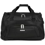 Walizki - Torba PODRÓŻNA mała na kólkach ZE STELAŻEM Bellugio S czarny - miniaturka - grafika 1