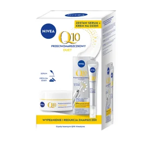 NIVEA Q10 PRZECIWZMARSZCZOWY EKSPERT DUET KOSMETYKÓW DO TWARZY KREM 50ML + SERUM 15ML - Zestawy kosmetyków damskich - miniaturka - grafika 1