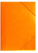 Teczki i skoroszyty - Teczka z gumką A4 pozioma neonowa pomarańczowa PP STRIGO na dokumenty - miniaturka - grafika 1