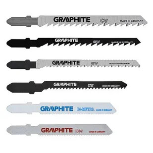 GRAPHITE Brzeszczot do wyrzynarki, uchwyt typu T, 6 sztuk, - Brzeszczoty - miniaturka - grafika 1