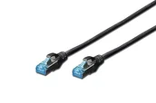 Kable miedziane - Digitus Cable P SF/UTP CAT5e 5m black polybag - DK-1531-050/BL - miniaturka - grafika 1