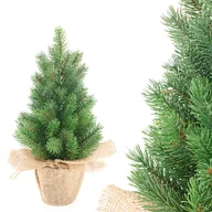 Choinki - CHOINKA SZTUCZNA mała gęsta zielona ŚWIERK PE 28 cm + DONICZKA - miniaturka - grafika 1