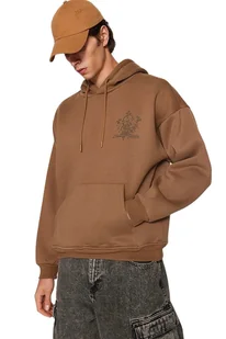 TRENDYOL MAN BLUZA MĘSKA Z KAPTUREM BRĄZOWA Z NADRUKIEM KWIATOWYM L 5DA - Bluzy męskie TRENDYOL MAN BLUZA MĘSKA Z KAPTUREM BRĄZOWA Z NADRUKIEM KWIATOWYM L 5DA - Bluzy męskie - miniaturka - grafika 1