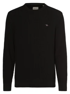 Gant Sweter męski Mężczyźni Bawełna szary wypukły wzór tkaniny, XL - Swetry męskie - miniaturka - grafika 1