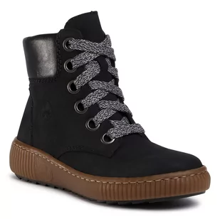 Rieker Botki Z6631-00 Schwarz - Botki damskie - miniaturka - grafika 1