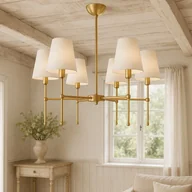 Lampy sufitowe - Lampa sufitowa AURORA elegancki żyrandol 6-ramienny w stylu prowansalskim - miniaturka - grafika 1