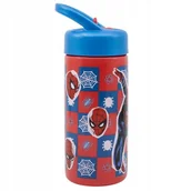 Kubki dla dzieci - bidon kubek ze słomką SPIDERMAN 410ml - miniaturka - grafika 1