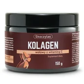 Włosy, skóra, paznokcie - Skoczylas Kolagen wołowy z witaminą C, proszek, 150 g - miniaturka - grafika 1