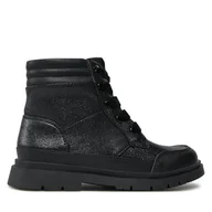 Buty dla dziewczynek - Trapery Mayoral 46390 Czarny - miniaturka - grafika 1