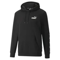 Swetry męskie - Męska bluza z kapturem Essentials+ Tape PUMA Black - miniaturka - grafika 1