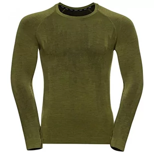 ODLO Męski styl kinship ciepły L/S Base Layer Top, awokado melange, XXL - Koszulki męskie - miniaturka - grafika 1