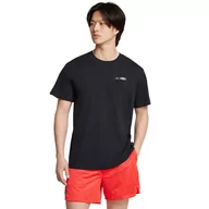 Koszulki sportowe męskie - Męski t-shirt z nadrukiem Under Armour UA HW Armour Label SS - czarny - UNDER ARMOUR - miniaturka - grafika 1