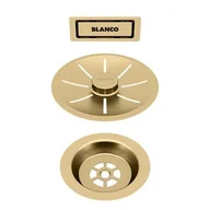 Pozostałe akcesoria kuchenne - Zestaw BLANCO Zestaw elementów stalowych w kolorze satin gold, do armatury przelewowo-odpływowej InFino, do jednej komory 203476 - miniaturka - grafika 1