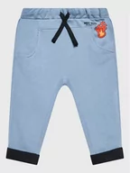 Spodnie i spodenki dla dziewczynek - United Colors Of Benetton Spodnie dresowe 3J74GF00X Niebieski Regular Fit - miniaturka - grafika 1