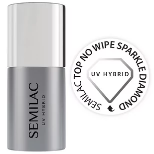Semilac Top No Wipe Sparkle Diamond lakier hybrydo - Lakiery hybrydowe - miniaturka - grafika 1