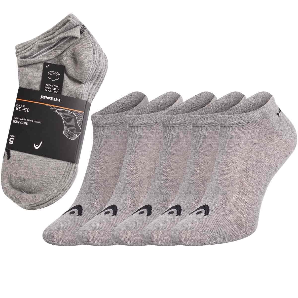 Head Skarpetki Stopki Sneaker 5P Gray 781501001 400 43-46