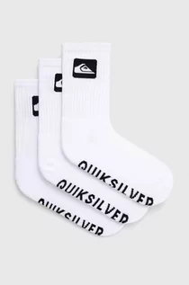 Skarpetki męskie - Quiksilver skarpetki 3-pack męskie kolor biały - grafika 1