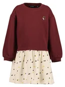 Sukienki i spódniczki dla dziewczynek - Blue Seven Sukienka dresowa w kolorze czerwono-beżowym - miniaturka - grafika 1