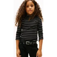 Bluzy dla dziewczynek - Tommy Hilfiger Półgolf | Slim Fit - miniaturka - grafika 1