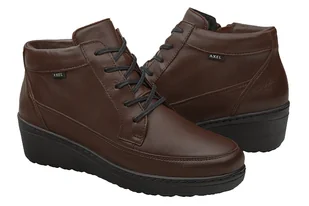 Botki na haluksy AXEL Comfort 4465 H Brąz+Stretch Kosela Medic 9465 Tęgość H Brązowe - Botki damskie - miniaturka - grafika 2