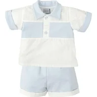 Odzież sportowa dziecięca - BABIDU Letni zestaw dziecięcy z koszulką polo i szortami, 100% miękka i chłodna bawełna, sportowy i elegancki styl, idealny na słoneczne dni i zajęcia na świeżym powietrzu - miniaturka - grafika 1