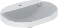 Umywalki - Umywalka wpuszczana w blat Variform, eliptyczna, B60 cm, H17.8 cm, T45 cm, bez przelewu, z otworem na baterię - miniaturka - grafika 1