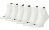 Skarpetki damskie - Skarpety unisex Puma ELEMENTS QUARTER 6-PACK BIAŁE 90798502 - miniaturka - grafika 1