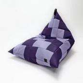 Fotele i pufy dla dzieci - Pufa Worek Dla Dzieci Ovni Long Diagonal Fioletowy - miniaturka - grafika 1