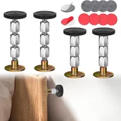 Zawiasy, okucia i inne akcesoria - Regulowana rama łóżka, antykolizyjna, cicha, regulowana w zakresie 33-111 mm, odpowiednia do łóżek, sof, stołów, zestaw 4 elementów, srebrna - miniaturka - grafika 1