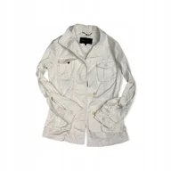 Kurtki damskie - Jeansowa kurtka damska biała BCBGMAXAZRIA XXS - miniaturka - grafika 1