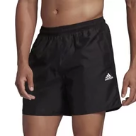 Spodnie sportowe męskie - Spodenki adidas Solid Swim Shorts GQ1081 - czarne - Adidas - miniaturka - grafika 1