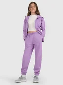 Spodnie i spodenki dla dziewczynek - 4F Spodnie dresowe joggery dziewczęce - fioletowe 122 (6-7 lat) - miniaturka - grafika 1