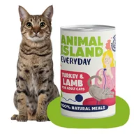 Mokra karma dla kotów - Mokra karma dla Kota indyk jagnięcina Everyday 400g Animal Island - miniaturka - grafika 1