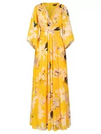 Sukienki - APART Fashion Sukienka wieczorowa z nadrukiem kwiatowym, żółta wielokolorowa, L, 72402, Żółty, wielokolorowy, L - miniaturka - grafika 1