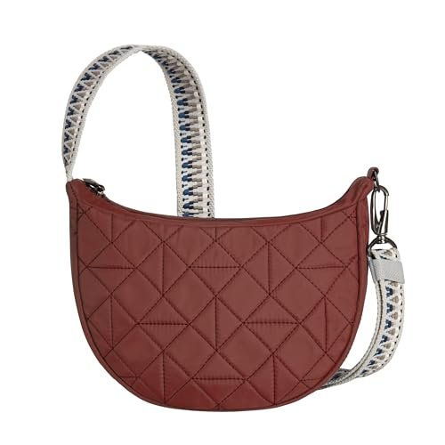 Travelon Unisex Boho Anti-Theft półksiężyc crossbody, papryka, Paprika