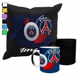 ZESTAW KUBEK MAGICZNY + POSZEWKA Z PODUSZKĄ- PARIS SAINT GERMAIN + IMIĘ - Gadżety dla niej i dla niego - miniaturka - grafika 1