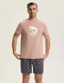 Piżamy męskie - Piżama Brad 44520 Brudny Róż - miniaturka - grafika 1