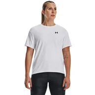 Koszulki i topy damskie - Damska Koszulka z krótkim rękawem UNDER ARMOUR UA ESENTIAL CTTN STRETCH TEE 1376938-100 – Biały - miniaturka - grafika 1