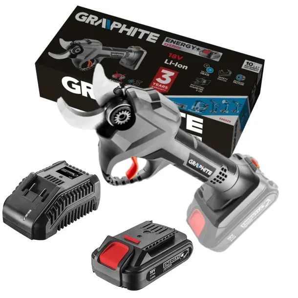 Sekator akumulatorowy GRAPHITE 18V 2Ah 30 mm elektryczny