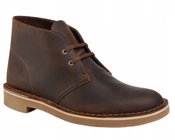 CLARKS TRZEWIKI MĘSKIE BRĄZOWE SKÓRZANE WIĄZANE 49,5 1J8A