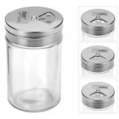 Pojemniki na przyprawy - Przyprawnik szklany art. 41428 srebrny/przezroczysty - miniaturka - grafika 1