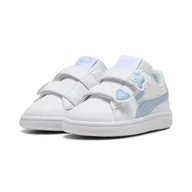 Buty trekkingowe dziecięce - Sneakersy dla małych dzieci Smash 3.0 Badges PUMA White Haute Tropic Blue - miniaturka - grafika 1