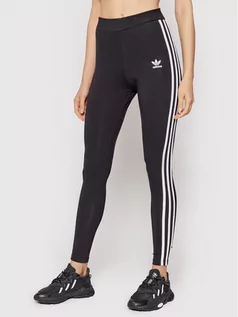 Spodnie damskie - Adidas Legginsy adicolor Classics 3-Stripes H09426 Czarny Slim Fit - grafika 1