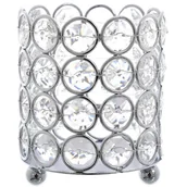 Świeczniki - ŚWIECZNIK SREBRNY WALEC H-9 CM - miniaturka - grafika 1