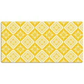 Podkładki na biurko - Mata ochronna na biurko Żółto biały wzór 120x60 cm, Dywanomat - miniaturka - grafika 1