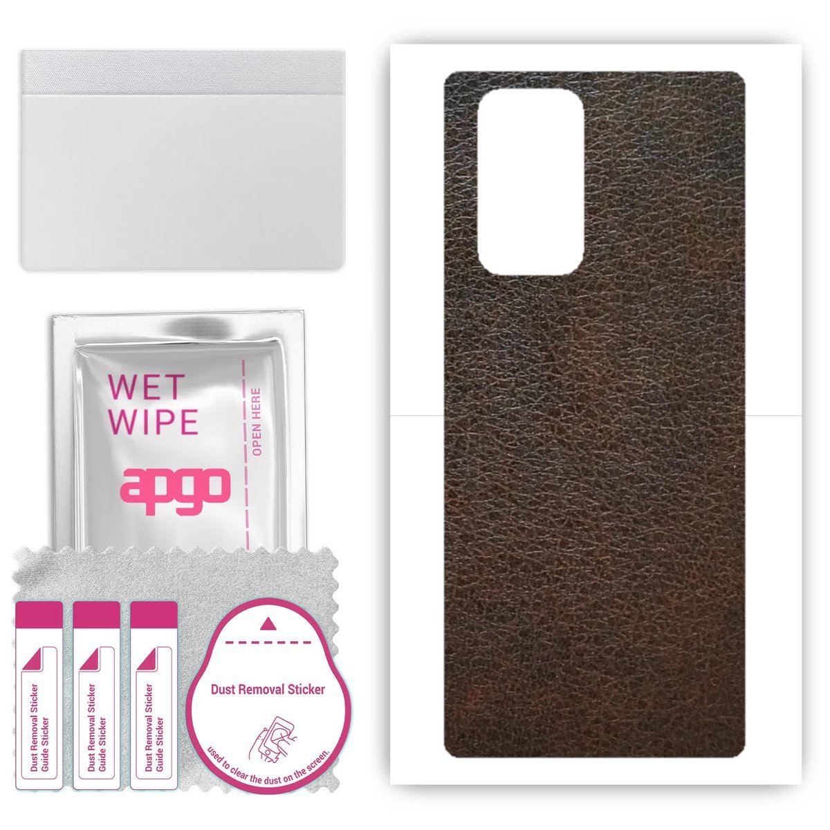 Folia naklejka skórka strukturalna na TYŁ do LG Wing 5G - Skóra Brązowa - apgo SKINS