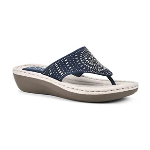 CLIFFS BY WHITE MOUNTAIN Cienna japonki damskie, granatowe/tekstylne, 4,5 UK - Klapki i japonki damskie - miniaturka - grafika 1