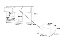 Szafki RTV - Komoda Drewniana 3 Szuflady 120cm Nowoczesna Szafka Pojemna Rtv Dąb Wotan - miniaturka - grafika 1